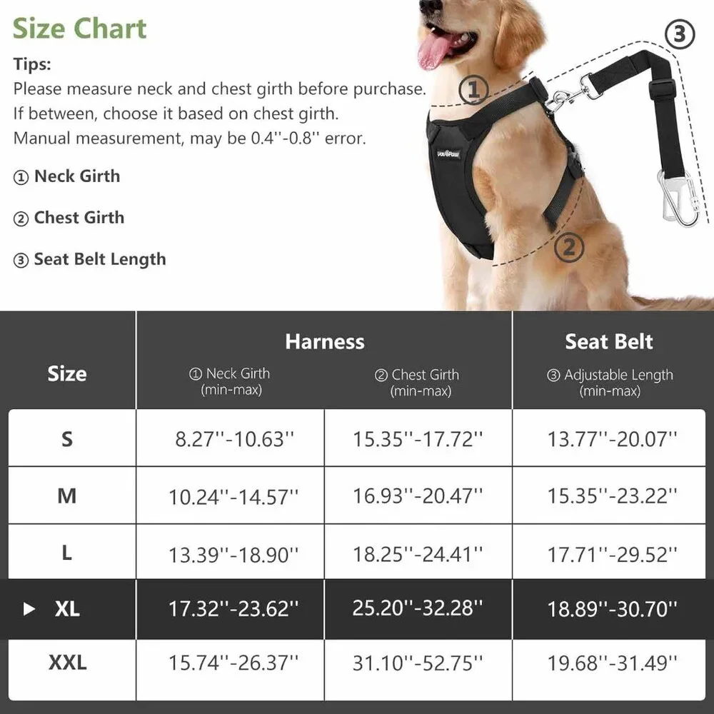 Dog Seat Belt / Safety Harness - XL